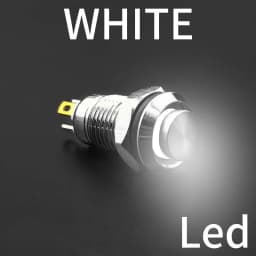 8 10 12 16 mm Waterproof Metal Push Button Switch LED Light Self-locking/Latching Self-reset 3 6 12 24 110 220V high head