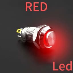 8 10 12 16 mm Waterproof Metal Push Button Switch LED Light Self-locking/Latching Self-reset 3 6 12 24 110 220V high head