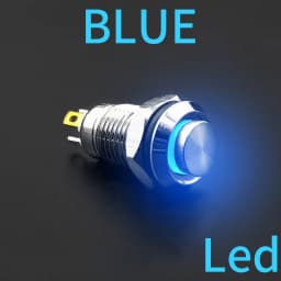 8 10 12 16 mm Waterproof Metal Push Button Switch LED Light Self-locking/Latching Self-reset 3 6 12 24 110 220V high head