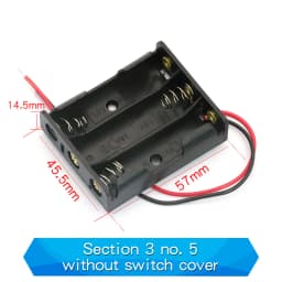 1PCS 1 2 3 4 5 6 Way Battery Box No. 5 Slots Battery Holder For 1/2/3/4/8 X Box Holder Without Switch Cover