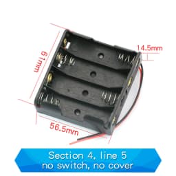 1PCS 1 2 3 4 5 6 Way Battery Box No. 5 Slots Battery Holder For 1/2/3/4/8 X Box Holder Without Switch Cover