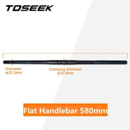 TOSEEK Carbon Handlebar for Stem 25.4mm Handle Bar Folding MTB Kids' Bike Parts Bicycle Bars Matt Black