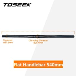 TOSEEK Carbon Handlebar for Stem 25.4mm Handle Bar Folding MTB Kids' Bike Parts Bicycle Bars Matt Black