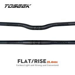 TOSEEK Carbon Handlebar for Stem 25.4mm Handle Bar Folding MTB Kids' Bike Parts Bicycle Bars Matt Black