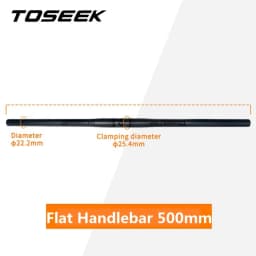 TOSEEK Carbon Handlebar for Stem 25.4mm Handle Bar Folding MTB Kids' Bike Parts Bicycle Bars Matt Black