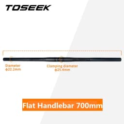 TOSEEK Carbon Handlebar for Stem 25.4mm Handle Bar Folding MTB Kids' Bike Parts Bicycle Bars Matt Black