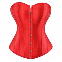 Sexy Corset Bustier Lace Up for Women Pink Victorian Corset Top Plus Size Vintage Satin Corset Overbust Black Blue Red Gold