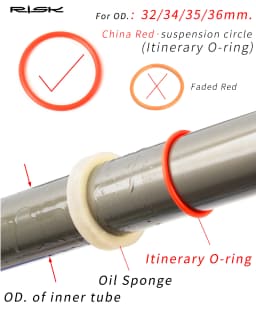 5PCS RISK Mountain Bicycle Bike Front Fork Suspension Circle Sealing Ring Itinerary O Ring 32/34/35/36mm RA144