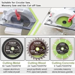 FACHLICH Dia115mm Cutting Disc Aluminum Metal Copper Wood PVC Pipe Concrete Marble Stone Saw Blade Bore9.5mm 4.5inch Plate