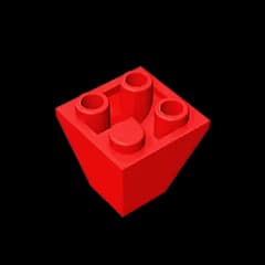 Gobricks GDS-1040 Slope, Inverted 45 2 x 2 Double Convex compatible with lego 3676 DIY children's DIY Educational Building Block
