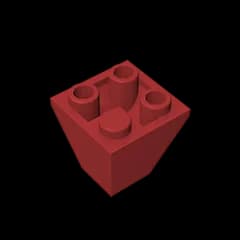Gobricks GDS-1040 Slope, Inverted 45 2 x 2 Double Convex compatible with lego 3676 DIY children's DIY Educational Building Block