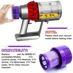 Washable Big Filter Unit For Dyson V10 SV12 Cyclone Animal Absolute Total Clean Cordless Vacuum Cleaner Replace Filter
