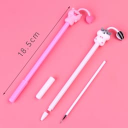 20Pcs/Lot Kawaii Cat Pig Rabbit Mouse Gel Pens Cute Animal Black Gel Ink Pen Student School Stationery Office Supplies Gift