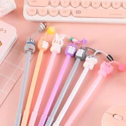 20Pcs/Lot Kawaii Cat Pig Rabbit Mouse Gel Pens Cute Animal Black Gel Ink Pen Student School Stationery Office Supplies Gift