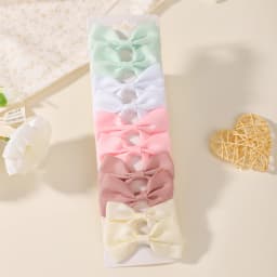 10Pcs/Set New Solid Ribbon Bowknot Hair Clips For Cute Baby Girls Handmade Bows Hairpin Barrettes Headwear Kids Hair Accessories