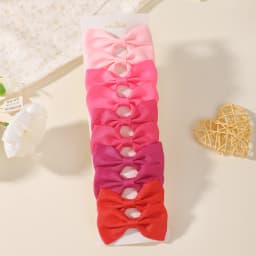 10Pcs/Set New Solid Ribbon Bowknot Hair Clips For Cute Baby Girls Handmade Bows Hairpin Barrettes Headwear Kids Hair Accessories