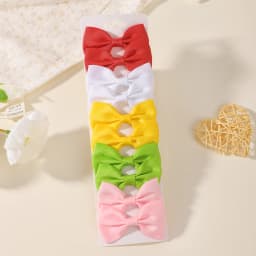 10Pcs/Set New Solid Ribbon Bowknot Hair Clips For Cute Baby Girls Handmade Bows Hairpin Barrettes Headwear Kids Hair Accessories