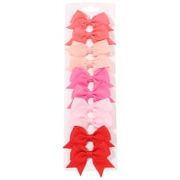 10Pcs/Set New Solid Ribbon Bowknot Hair Clips For Cute Baby Girls Handmade Bows Hairpin Barrettes Headwear Kids Hair Accessories