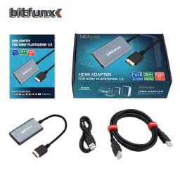 Bitfunx RGB YPBPR to 1080P HDMI™ Converter For PS2 PS1 PS One PlayStation Game Consoles With RGB to YPbPr Switch