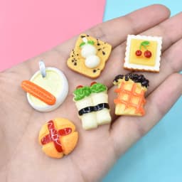 Cute Miniature Dollhouse Supermarket Food Snacks Mini Cake Wine Drink for Doll Kitchen Accessories