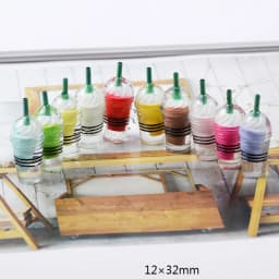 Cute Miniature Dollhouse Supermarket Food Snacks Mini Cake Wine Drink for Doll Kitchen Accessories