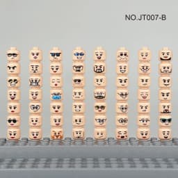 56pcs/lot Figure Head Faces Creative Laugh Cry Cute Facial Expression DIY Bricks Building Blocks Model Kids Toys Boy Girl Gift
