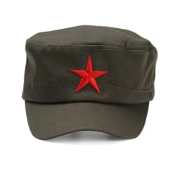 Unisex Cotton Men Cap Spring Summer Beach Outdoor Street Street Cool Church Sunhat Flat Top Hat With Red Star Dropshipping