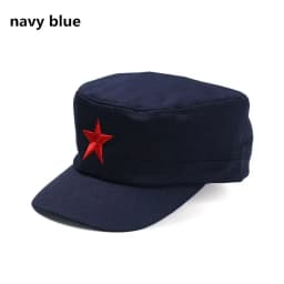 Unisex Cotton Men Cap Spring Summer Beach Outdoor Street Street Cool Church Sunhat Flat Top Hat With Red Star Dropshipping