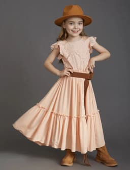 Summer Girls Lace Cotton Bohemia Long Dresses Baby Kids Flower Wedding Princess Party Dress Vestidos Costume Children Clothing