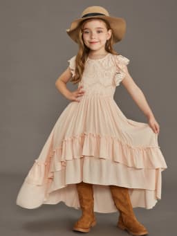 Summer Girls Lace Cotton Bohemia Long Dresses Baby Kids Flower Wedding Princess Party Dress Vestidos Costume Children Clothing