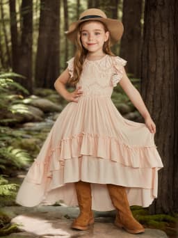 Summer Girls Lace Cotton Bohemia Long Dresses Baby Kids Flower Wedding Princess Party Dress Vestidos Costume Children Clothing