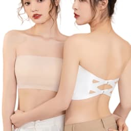 Women's One Piece Seamless Strapless Bandeau Bra Wireless Invisible Tube Top Ladies Comfort Backless Daily Wear Sexy Underwear