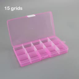 15 Grids Transparent Plastic Storage Organizer Compartment Adjustable Container Box For Jewelry Button Rectangle Box Case