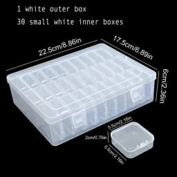 15 Grids Transparent Plastic Storage Organizer Compartment Adjustable Container Box For Jewelry Button Rectangle Box Case