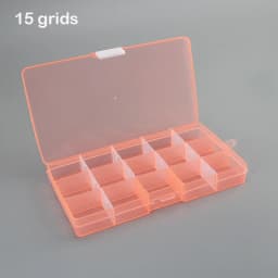15 Grids Transparent Plastic Storage Organizer Compartment Adjustable Container Box For Jewelry Button Rectangle Box Case