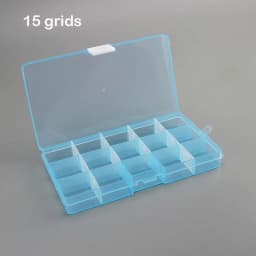 15 Grids Transparent Plastic Storage Organizer Compartment Adjustable Container Box For Jewelry Button Rectangle Box Case