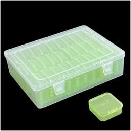 15 Grids Transparent Plastic Storage Organizer Compartment Adjustable Container Box For Jewelry Button Rectangle Box Case