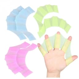1Pair Unisex Frog Type Silicone Girdles Swimming Hand Fins Finger Webbed Gloves Paddle Water Sports Frog Claw Swimming Equipment