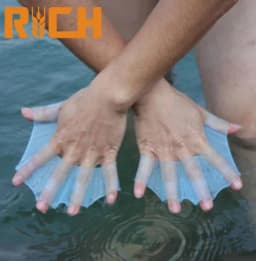 1Pair Unisex Frog Type Silicone Girdles Swimming Hand Fins Finger Webbed Gloves Paddle Water Sports Frog Claw Swimming Equipment