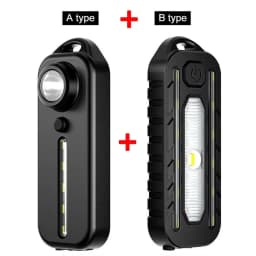 LED Red and Blue Shoulder Light with Clip USB Rechargeable Flashlights Warning Safety Torch Bike Warn LANTERN