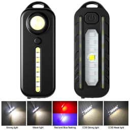 LED Red and Blue Shoulder Light with Clip USB Rechargeable Flashlights Warning Safety Torch Bike Warn LANTERN
