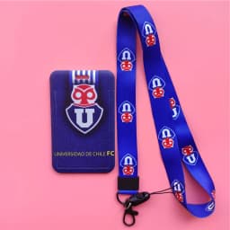 Chile Football Team Card Holder Neck Strap Keychain Bus Card Case Lanyard Men Visit Door Identity Badge Holders Students Gift