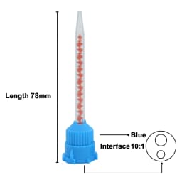 50pcs/Lot Dental Mixing Tips Impression Materials Lab Denture Laboratory Color Tubes Disposable Silicone Rubber