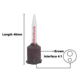 50pcs/Lot Dental Mixing Tips Impression Materials Lab Denture Laboratory Color Tubes Disposable Silicone Rubber