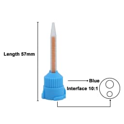 50pcs/Lot Dental Mixing Tips Impression Materials Lab Denture Laboratory Color Tubes Disposable Silicone Rubber