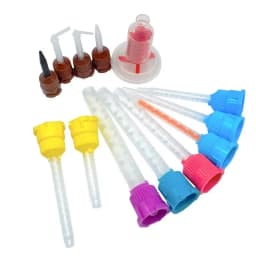 50pcs/Lot Dental Mixing Tips Impression Materials Lab Denture Laboratory Color Tubes Disposable Silicone Rubber
