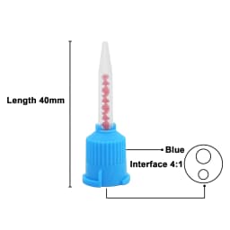 50pcs/Lot Dental Mixing Tips Impression Materials Lab Denture Laboratory Color Tubes Disposable Silicone Rubber
