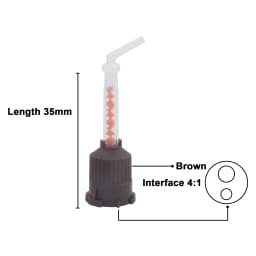 50pcs/Lot Dental Mixing Tips Impression Materials Lab Denture Laboratory Color Tubes Disposable Silicone Rubber