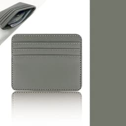 PU Leather ID Card Case - Slim Multi-Slot Holder for Bank/Credit Cards