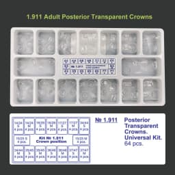 64pcs/box Dental Transparent Crowns Child Deciduous 1.912 Posterior and Anterior Teeth of Adult Dental Crowns Russia Russia